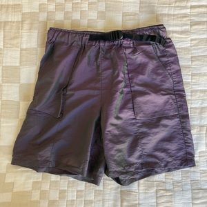 PURPLE/GREEN IRIDESCENT ASOS SHORTS